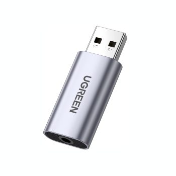 Mini Tarjeta de Sonido Externa Usb-3.5mm de Aluminio, Ugreen