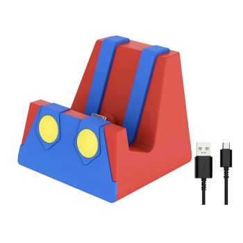 Base de carga portátil Mario Bros para Nintendo Switch y Switch OLED con puerto Tipo C y cable USB